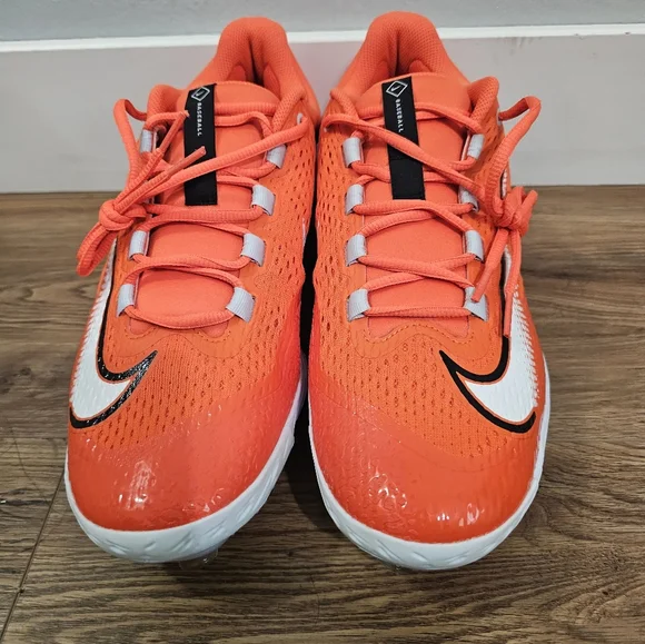 Nike Alpha Huarache Elite 4 Metal Baseball Cleats Orange FN7222-800 Mens Sz 11.5